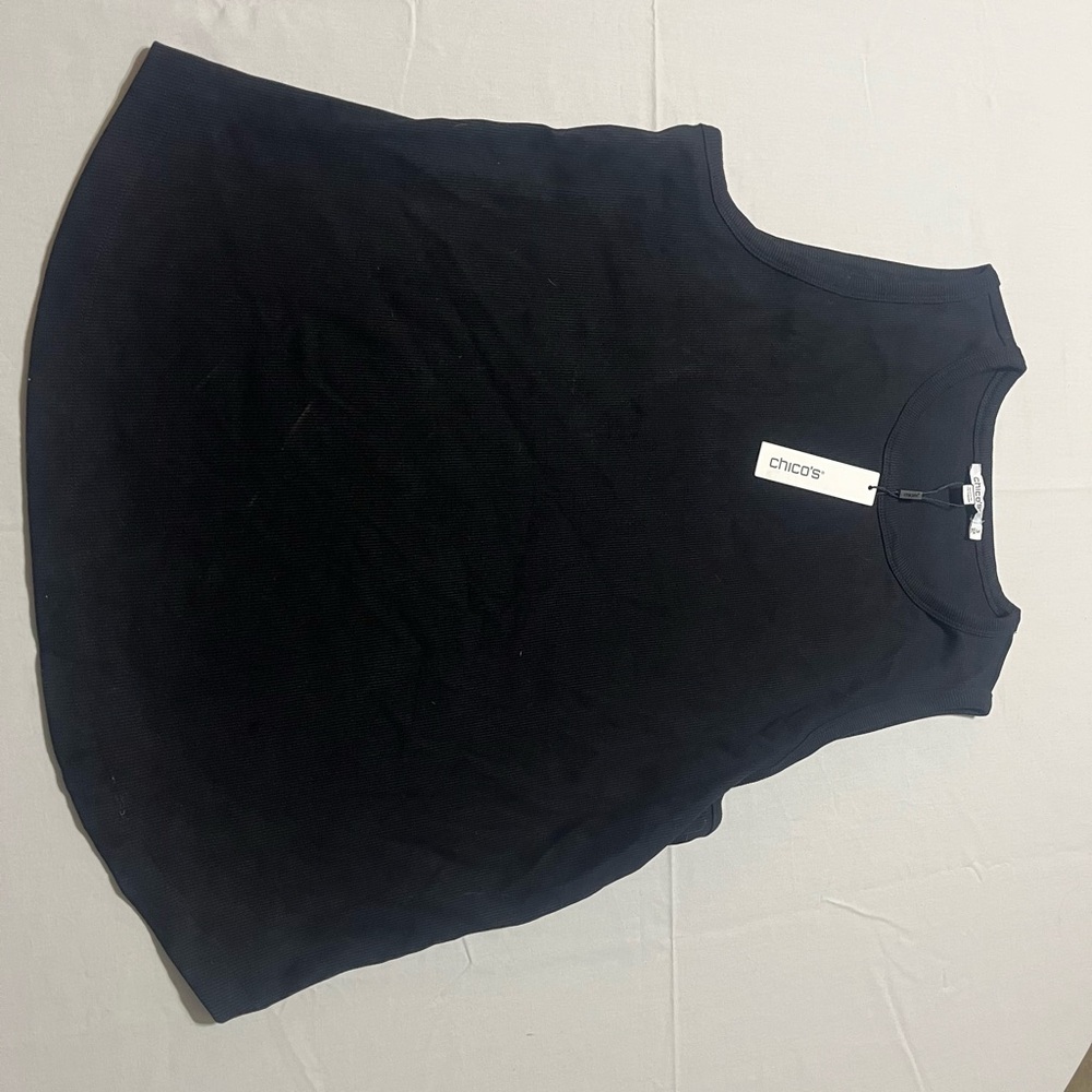 NWT Women’s Travelers By Chicos‎ Black Sleeveless Top 3 L